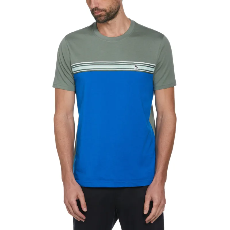 Color Block Chest Tape Fashion Tee sold by Original Penguin