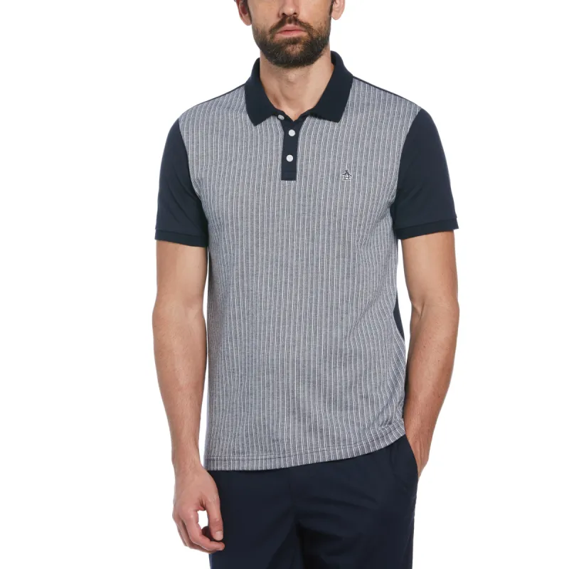 Jacquard Vertical Stripe Front Polo sold by Original Penguin