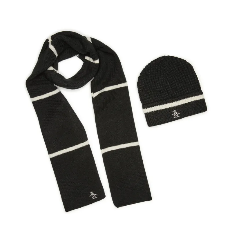 Tipped Beanie and Scarf Set sold by Original Penguin