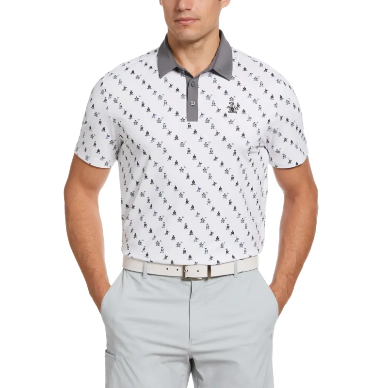 Swinging Pete Novelty Print Golf Polo sold by Original Penguin