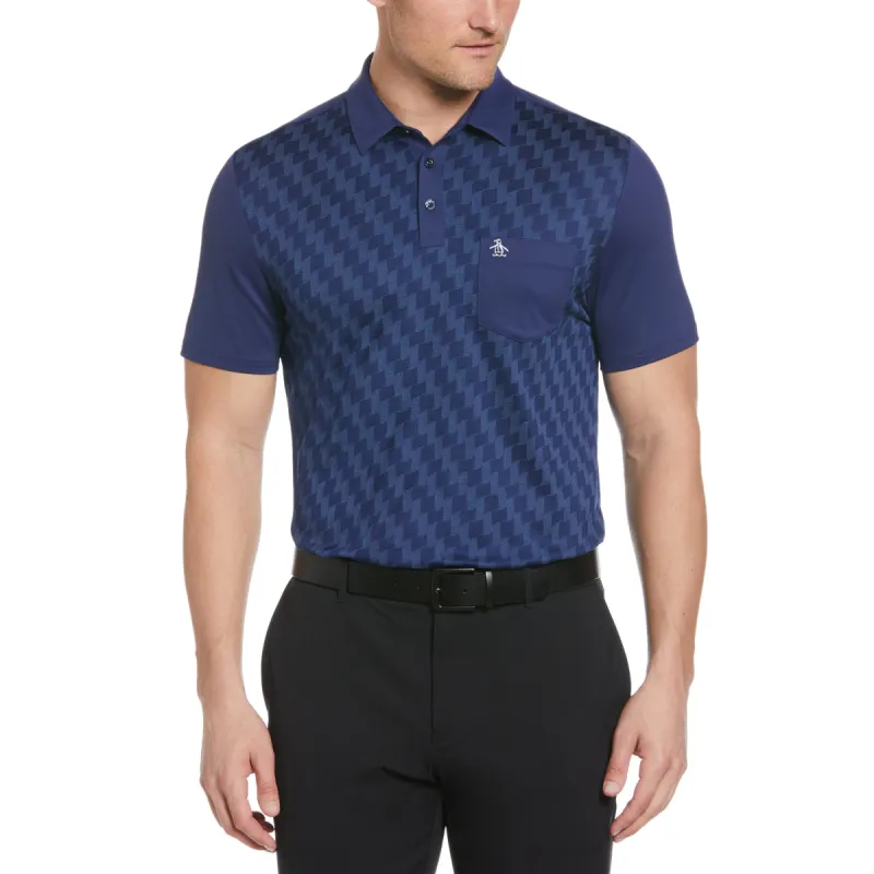50's Color Block Print Golf Polo sold by Original Penguin