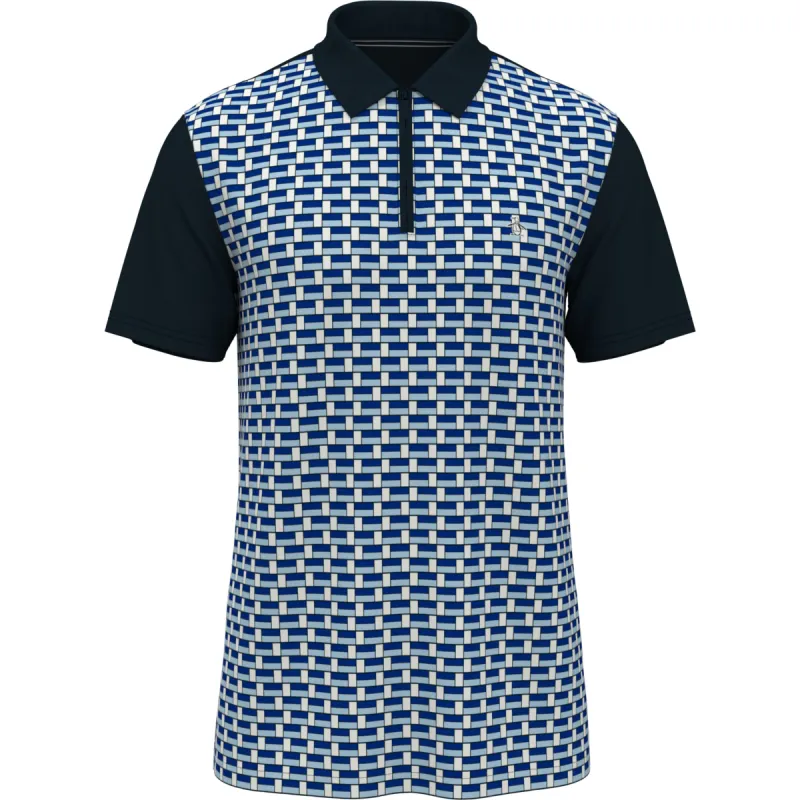 Jacquard Front 1/4 Zip Polo sold by Original Penguin