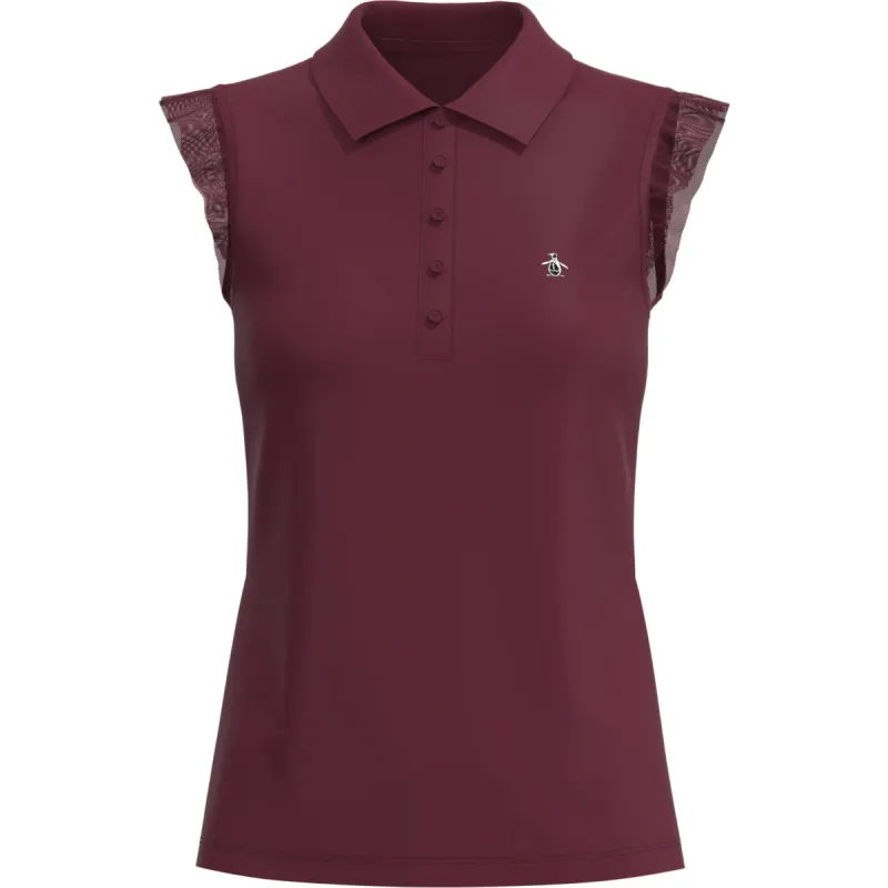 Women's Mesh Ruffle Golf Polo sold by Original Penguin
