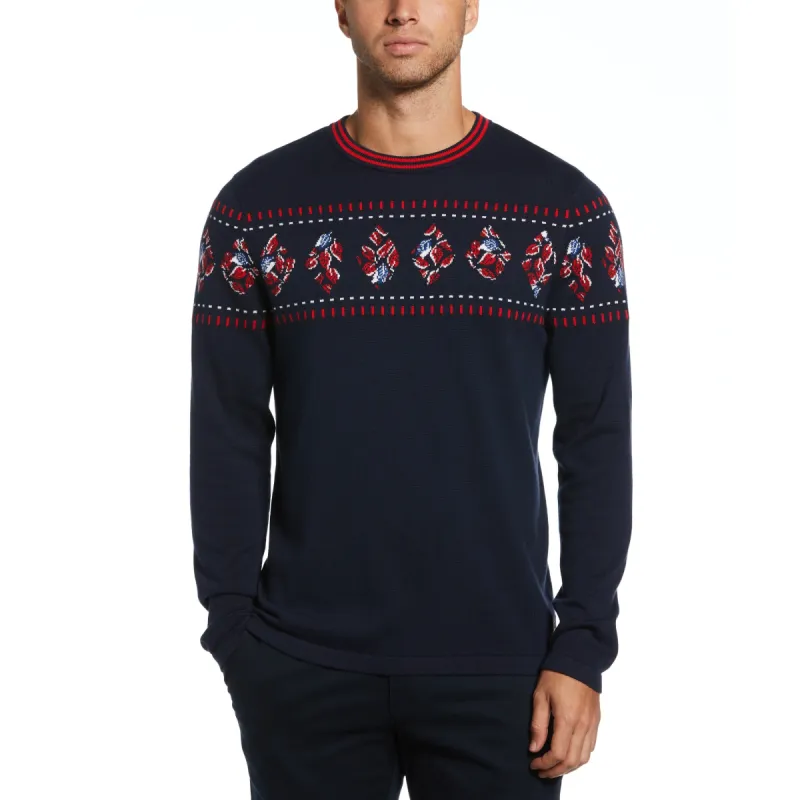 Leaf Stripe Sweater made by Original Penguin