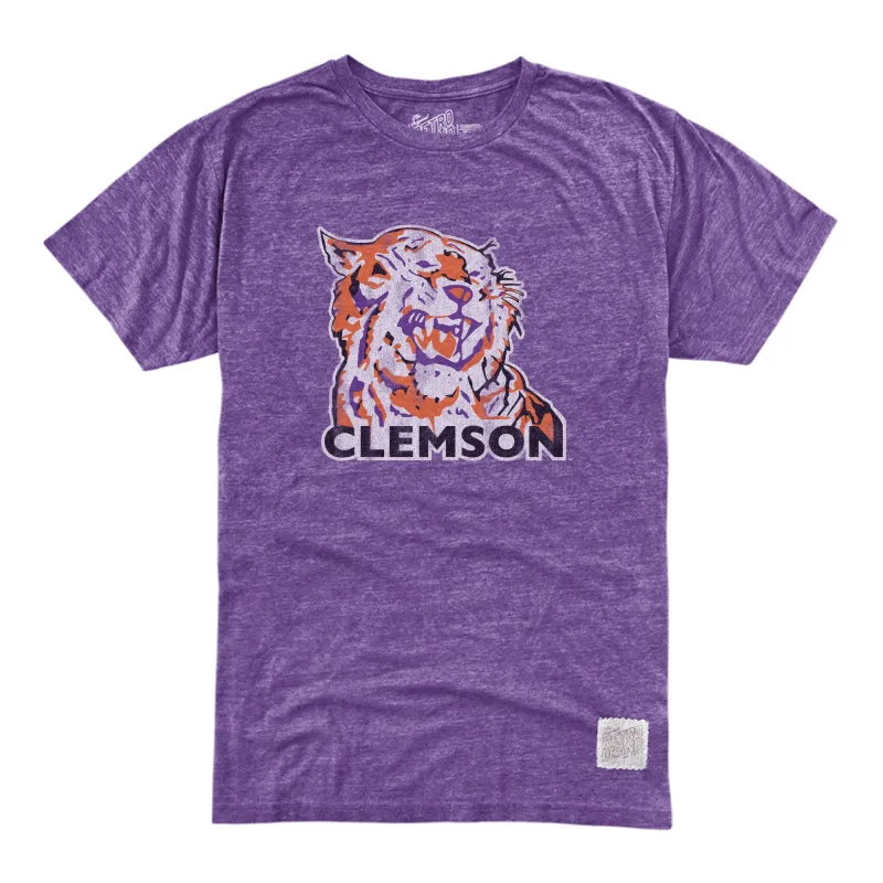 Clemson Tigers Tri-Blend Roaring Mascot T-Shirt sold by Original Retro Brand