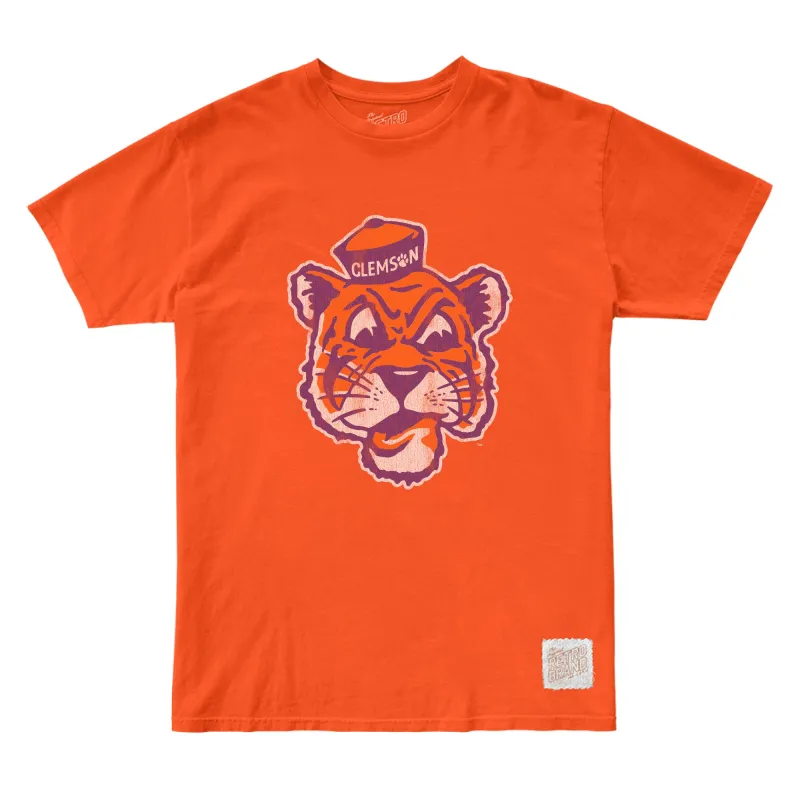 Clemson Tigers Retro Mascot Face T-Shirt sold by Original Retro Brand