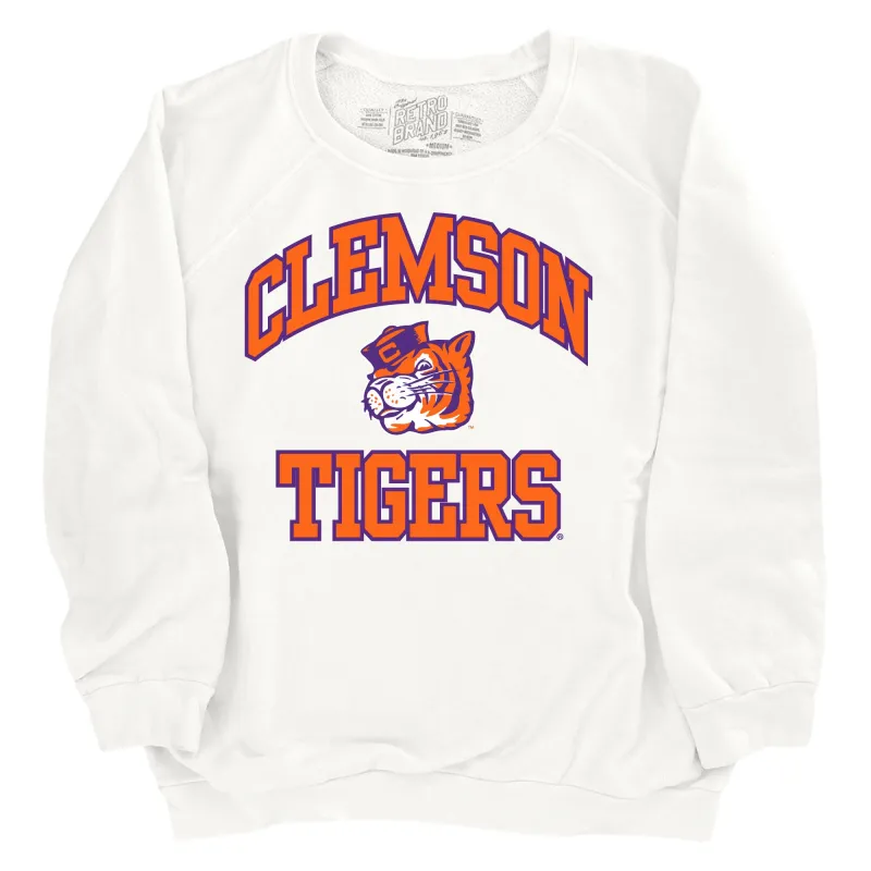Clemson Tigers Arch Mascot Crew Sweatshirt sold by Original Retro Brand