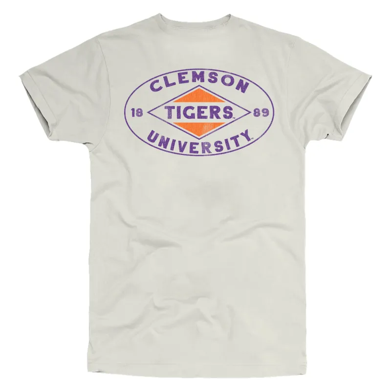 Clemson Tigers Retro Diamond Logo T-Shirt sold by Original Retro Brand