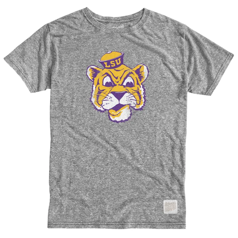 LSU Retro Mike Tri-Blend Tee sold by Original Retro Brand