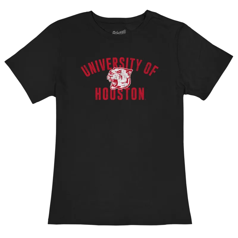 Houston Cougars 100% Cotton Women's Tee made by Original Retro Brand