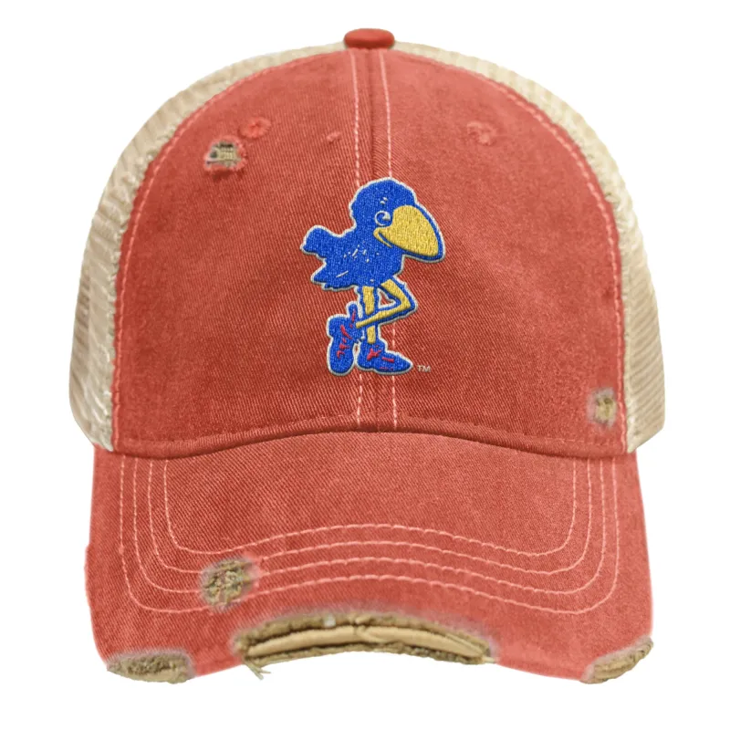 Kansas Jayhawks Trucker Cap Hat made by Original Retro Brand