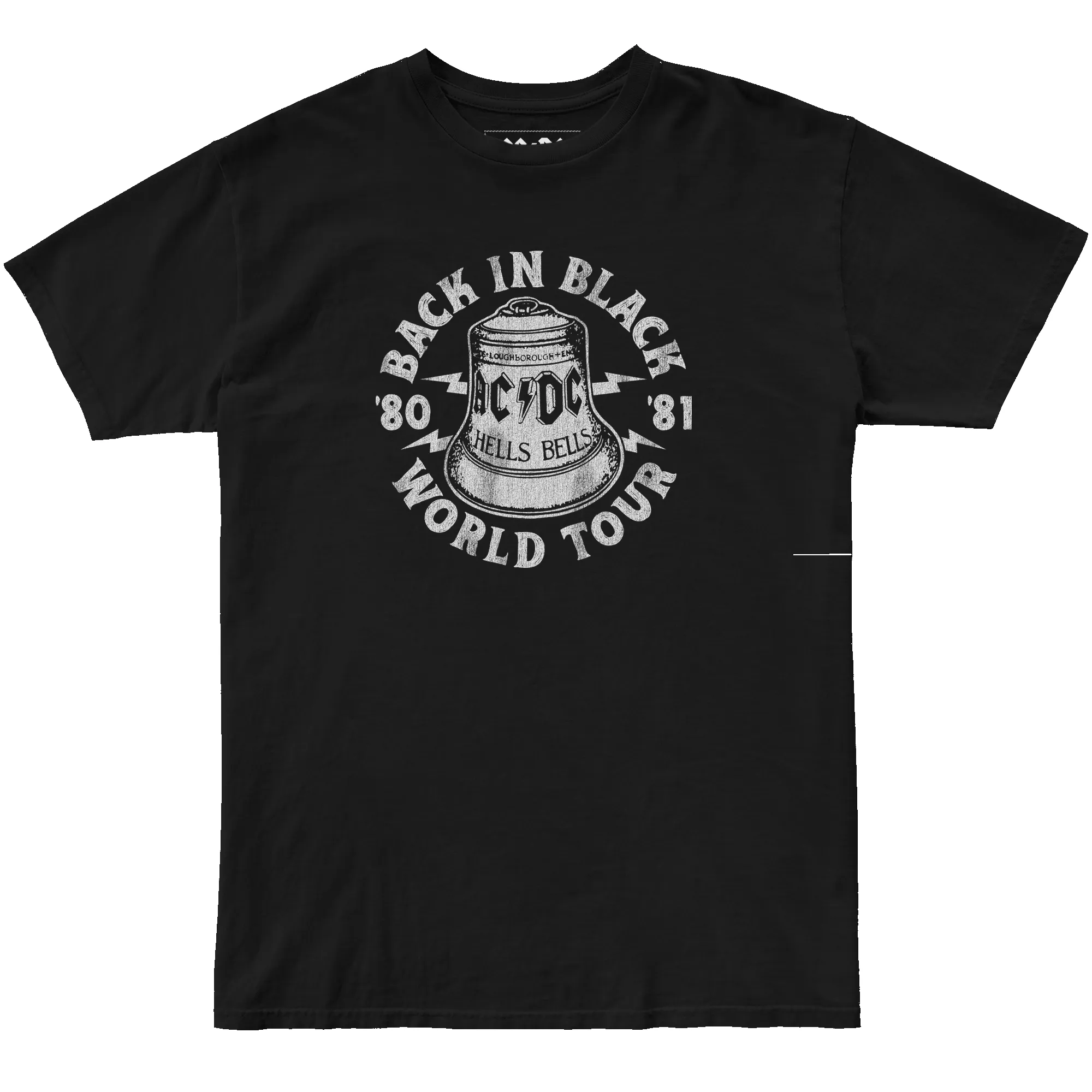 AC/DC Back In Black 1980/1981 World Tour 100% Cotton Tee sold by Original Retro Brand