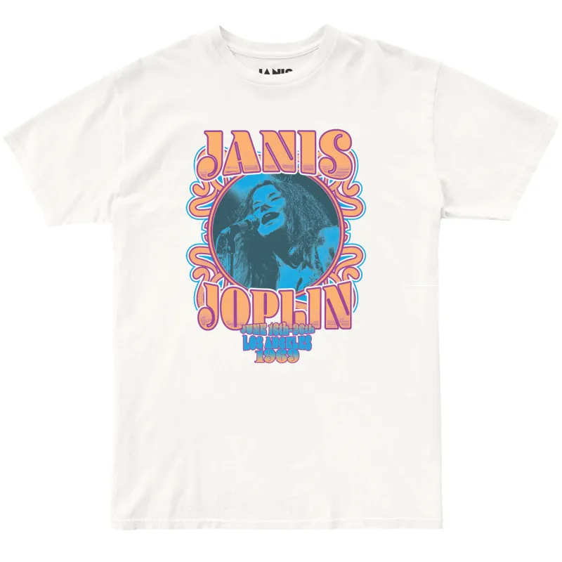 Janis Joplin Los Angeles 1969 100% Cotton Tee made by Original Retro Brand
