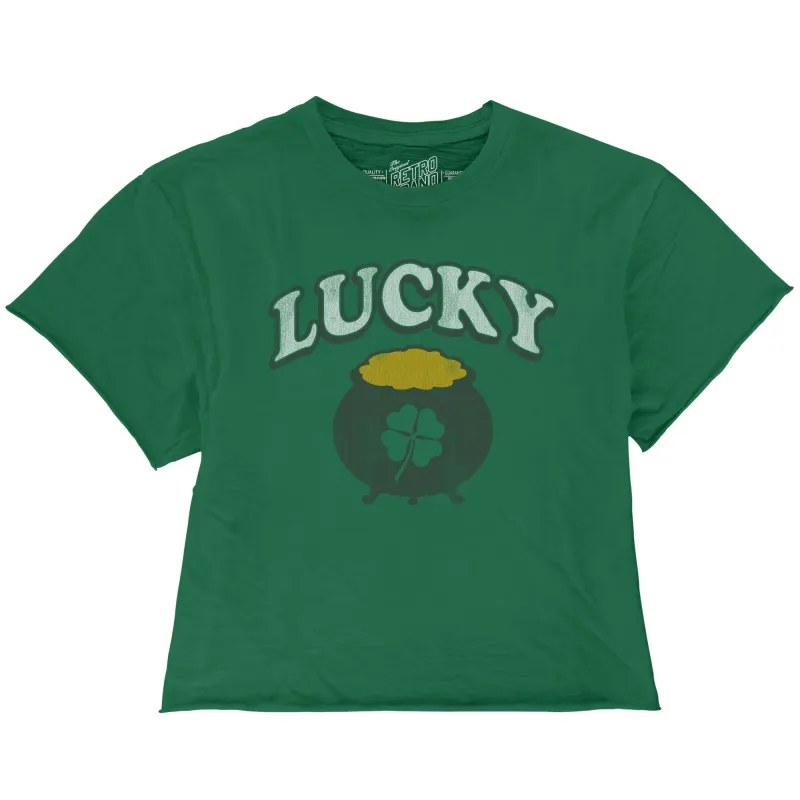 Lucky 100% Cotton Crop Slub Tee sold by Original Retro Brand