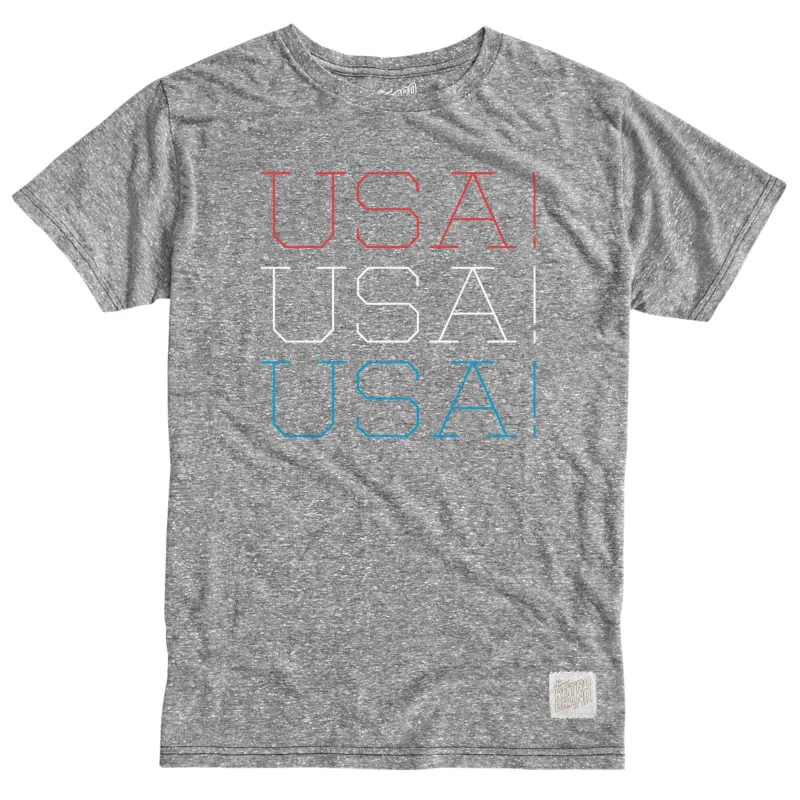 USA! USA! USA! Tri-blend Tee sold by Original Retro Brand