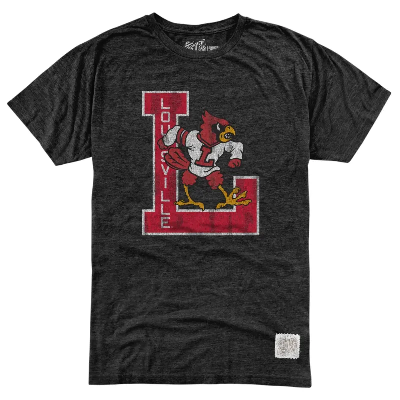 Louisville Cardinals Tri-Blend Tee made by Original Retro Brand