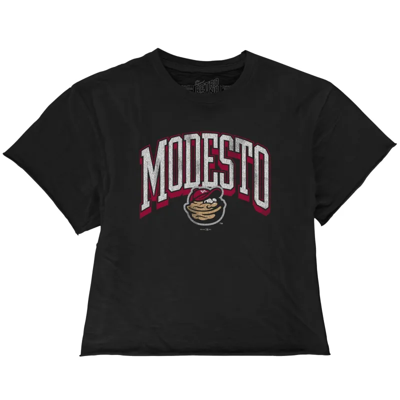 Modesto Nuts 100% Cotton Crop Slub Tee sold by Original Retro Brand