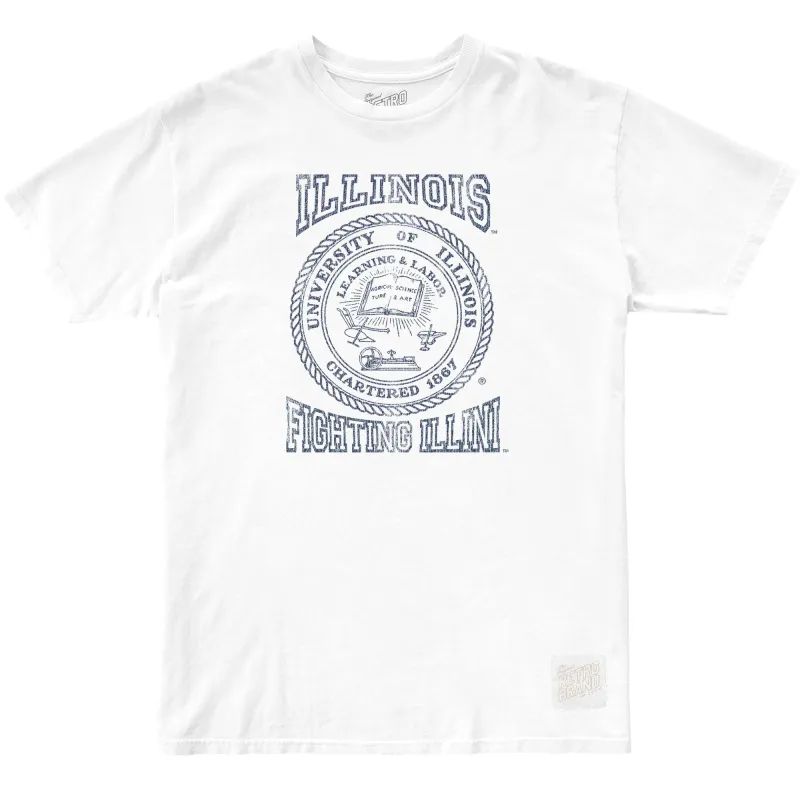 Illinois Fighting Illini 100% Cotton Tee sold by Original Retro Brand