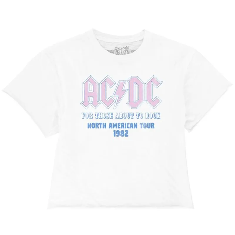 AC/DC 100% Cotton Crop Slub Tee sold by Original Retro Brand