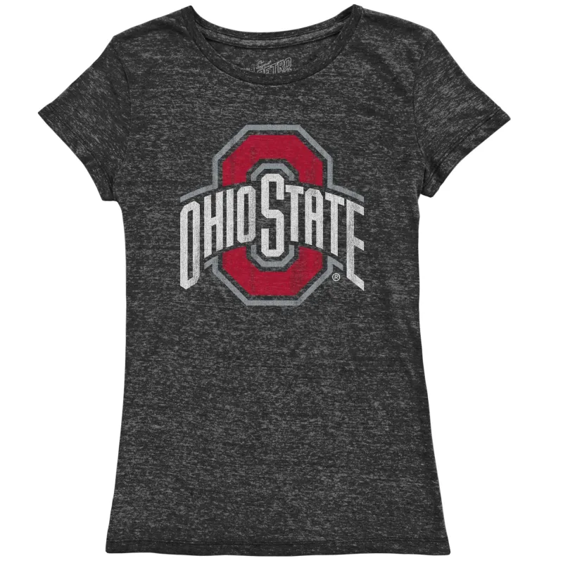 Ohio State Buckeyes Women's Tri-Blend Tee made by Original Retro Brand