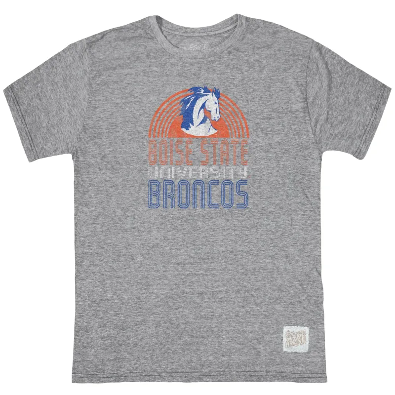 Boise State Broncos Tri-Blend Tee made by Original Retro Brand