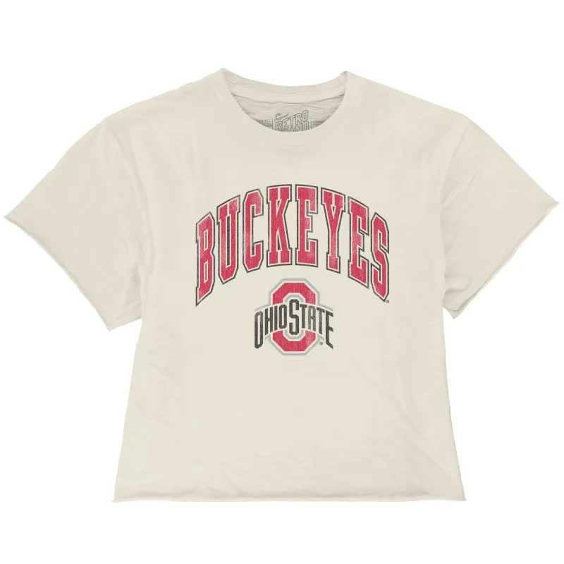 Ohio State Buckeyes 100% Cotton Crop Slub Tee sold by Original Retro Brand