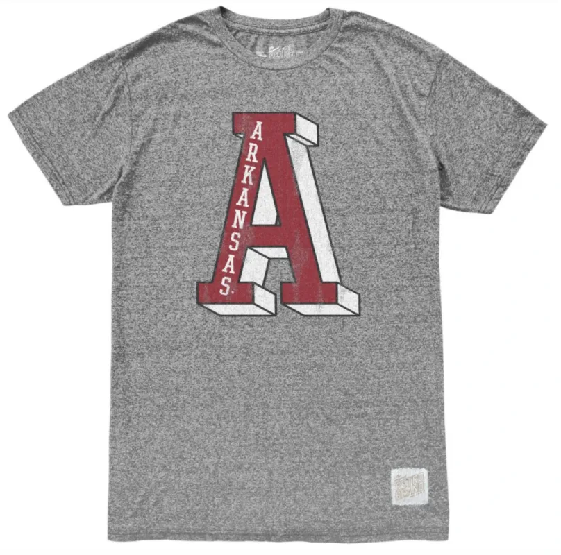 Arkansas Razorbacks Mock Twist Tee made by Original Retro Brand