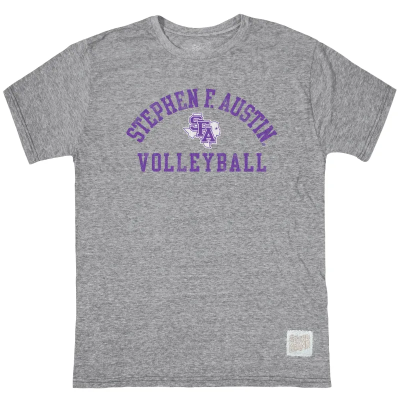 Stephen F. Austin Volleyball Tri-Blend Tee sold by Original Retro Brand
