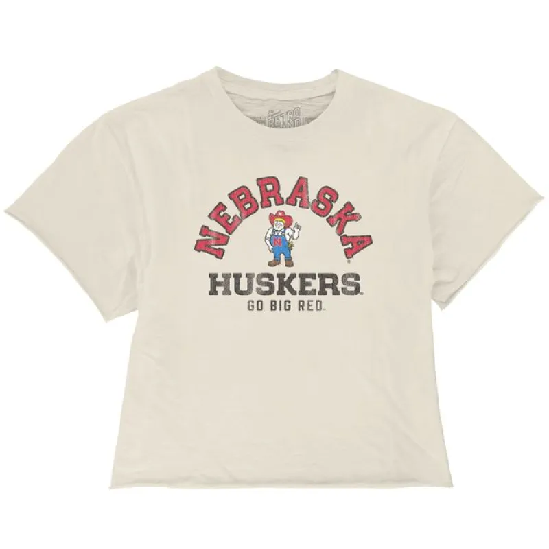 Nebraska Cornhuskers 100% Cotton Crop Slub Tee sold by Original Retro Brand