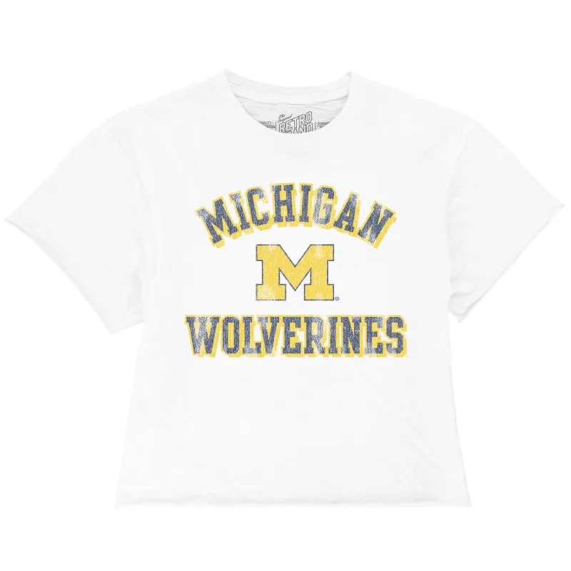 Michigan Wolverines 100% Cotton Crop Slub Tee sold by Original Retro Brand
