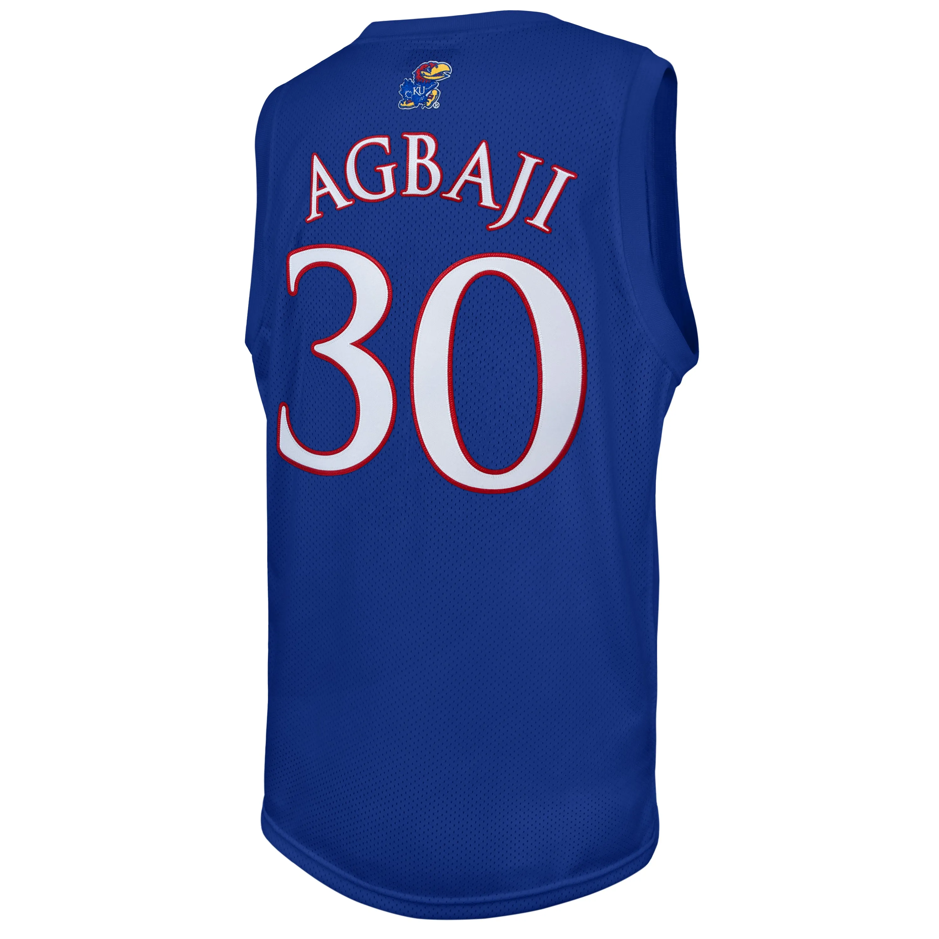 Kansas Jayhawks Ochai Agbaji Throwback Jersey sold by Original Retro Brand product image thumbnail 3
