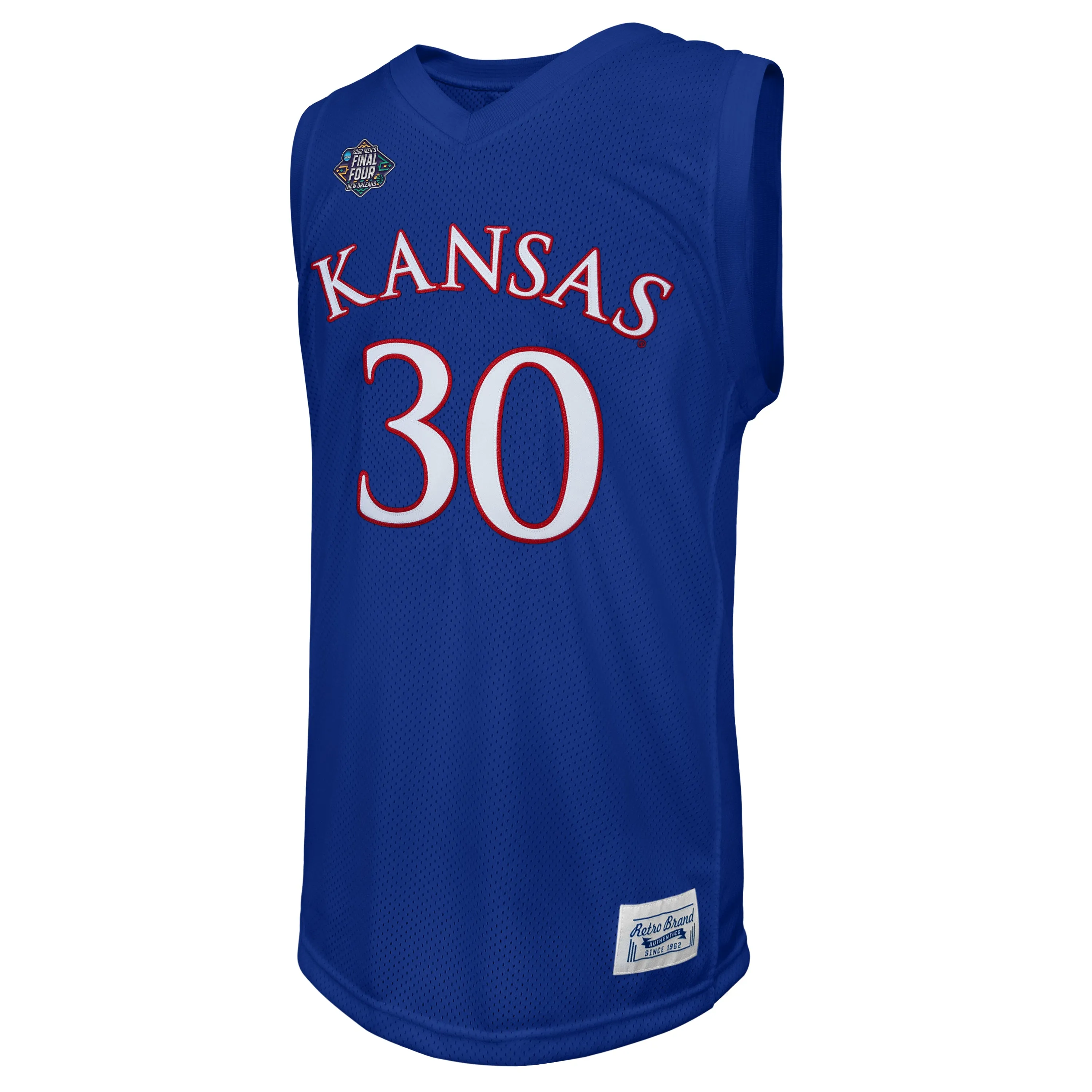 Kansas Jayhawks Ochai Agbaji Throwback Jersey sold by Original Retro Brand product image thumbnail 2