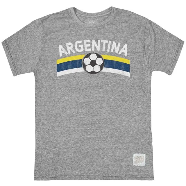 Argentina Soccer Tri-blend SS Crew Tee sold by Original Retro Brand