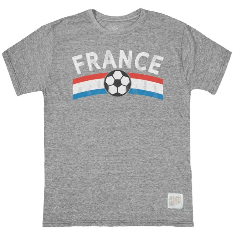 France Soccer Tri-Blend Tee sold by Original Retro Brand
