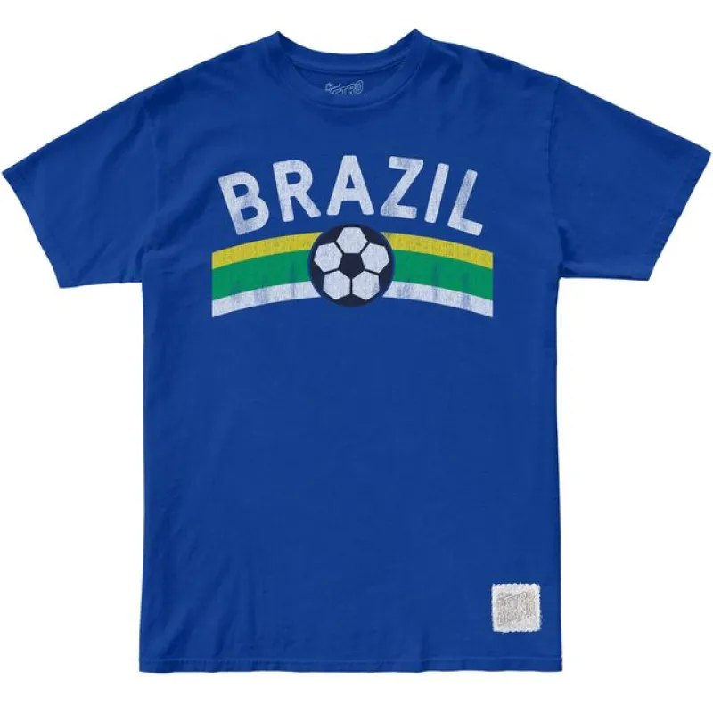 Brazil Soccer 100% Cotton SS Crew Tee sold by Original Retro Brand