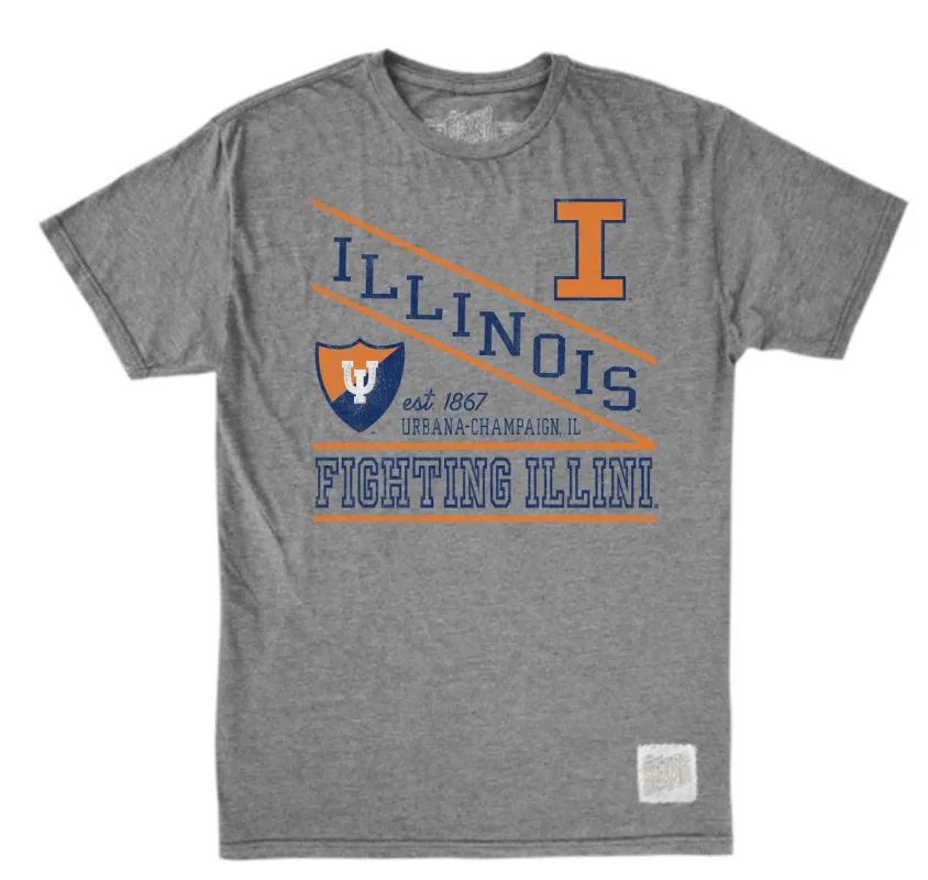 Illinois Fighting Illini Dual Blend Tee sold by Original Retro Brand