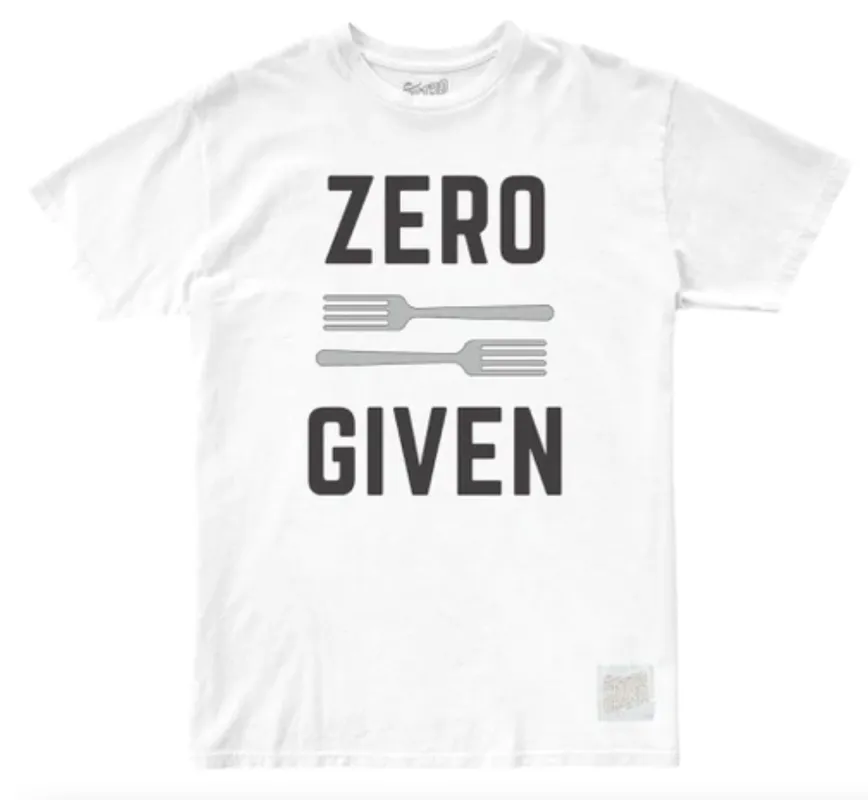 Zero Forks Given 100% Cotton Tee sold by Original Retro Brand