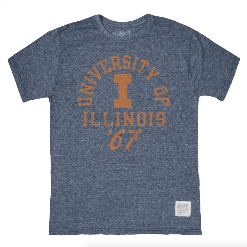 University of Illinois '67 Tri-Blend Tee sold by Original Retro Brand
