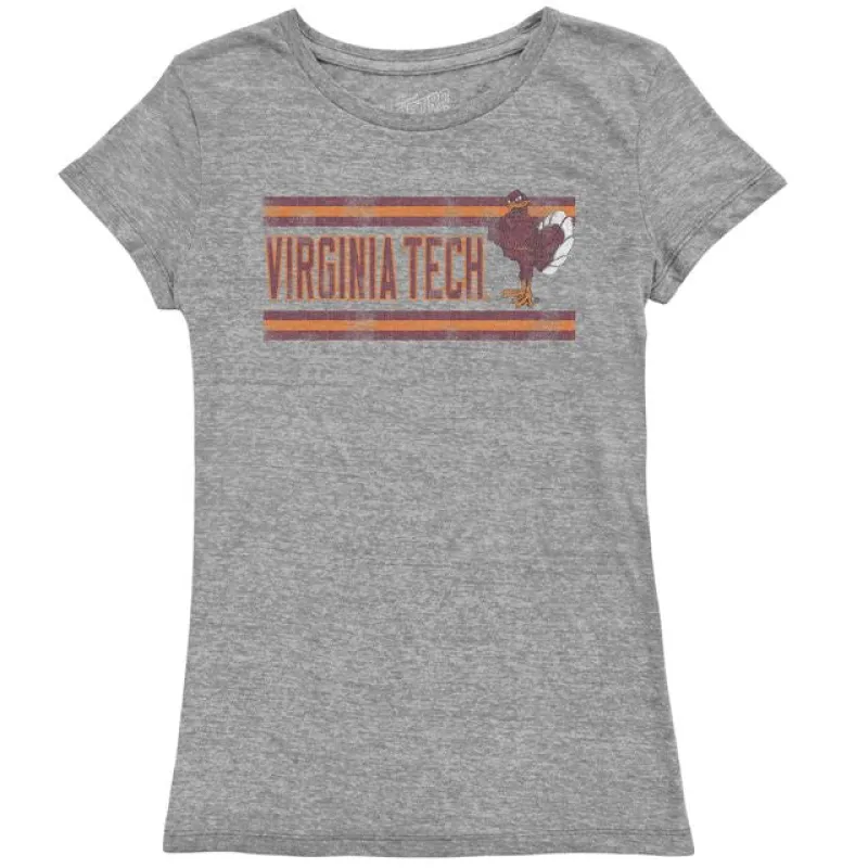 Virginia Tech Hokies Women's Tri-blend crew tee made by Original Retro Brand