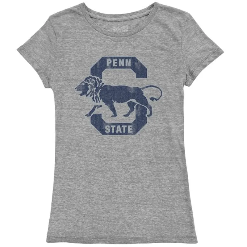 Penn State Women's Tri-blend crew tee sold by Original Retro Brand
