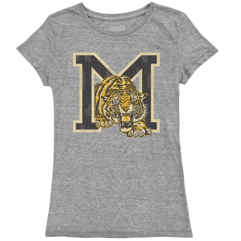 Missouri Tigers M Women's Tri-blend crew tee sold by Original Retro Brand