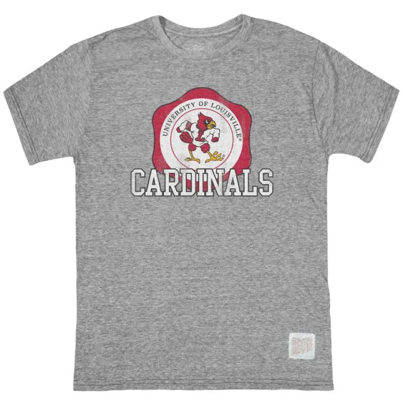 Louisville Cardinals Tri-Blend Tee sold by Original Retro Brand