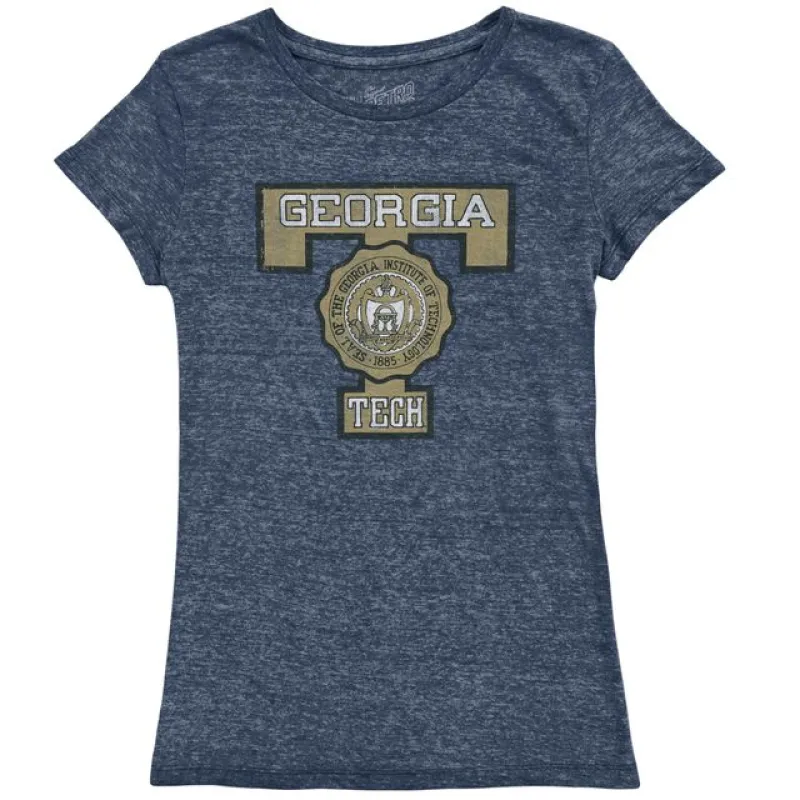 Georgia Tech Yellow Jackets Women's Short Sleeve Vintage Tee sold by Original Retro Brand