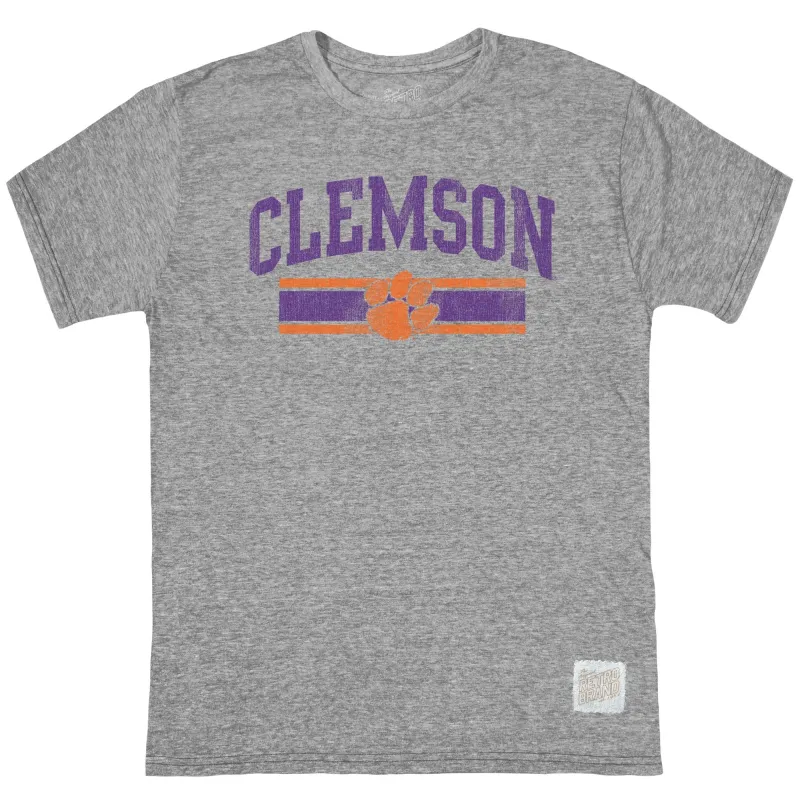 Clemson Tigers Arch Logo Tri-Blend Tee sold by Original Retro Brand
