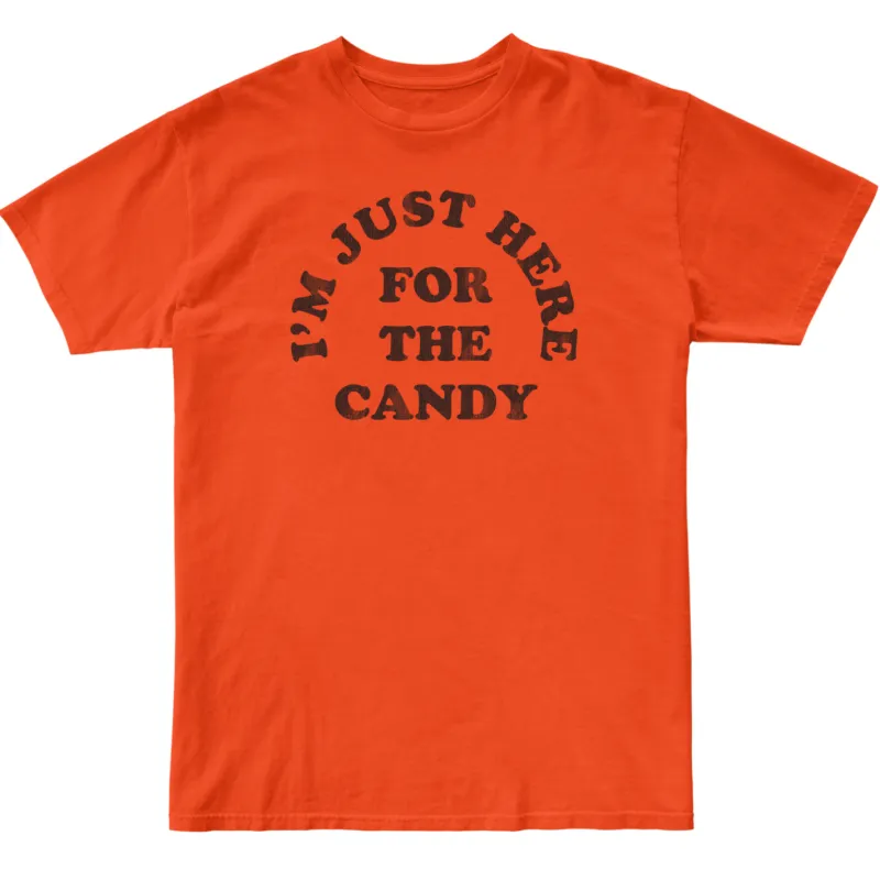 I'm Just Here For The Candy 100% Cotton Tee made by Original Retro Brand