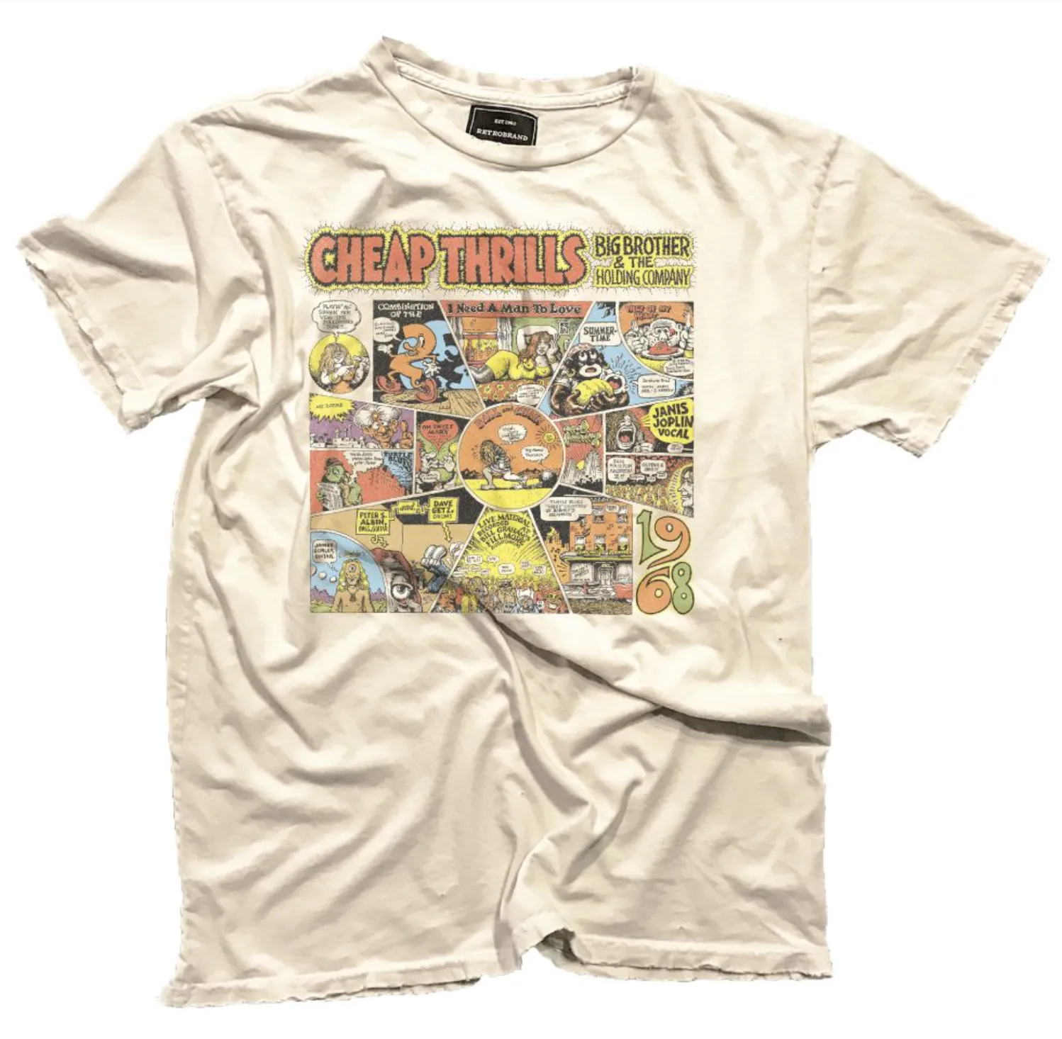 Big Brother & The Holding Co. Cheap Thrills Black Label Tee sold by Original Retro Brand