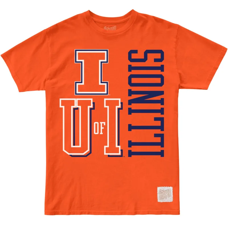 Illinois Fighting Illini 100% Cotton Tee sold by Original Retro Brand