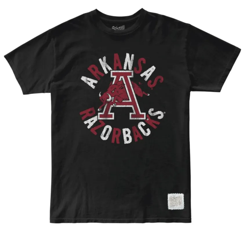 Arkansas Razorbacks 100% Cotton Tee made by Original Retro Brand
