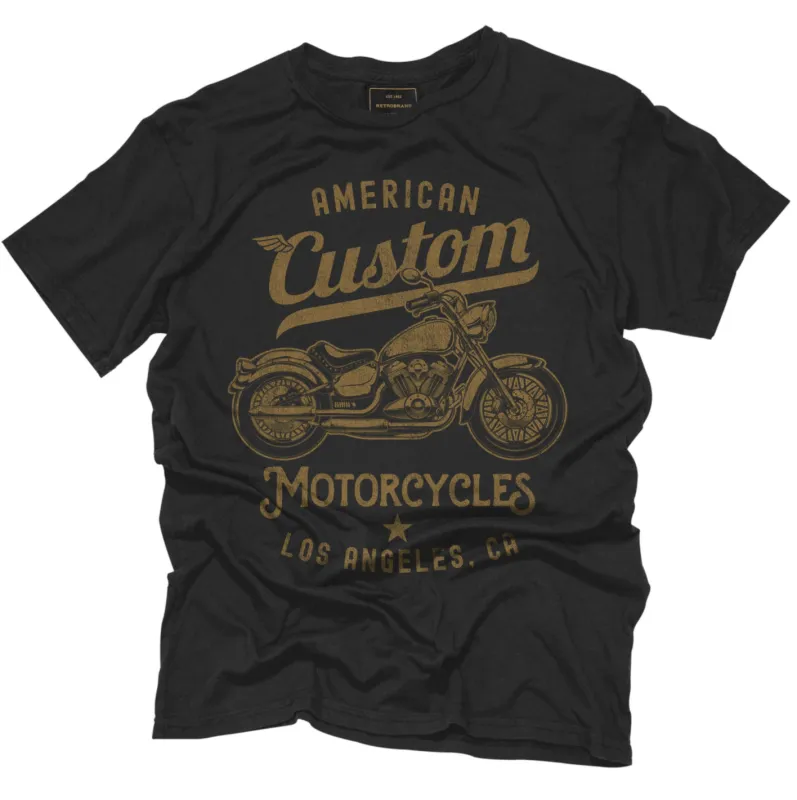 American Custom Motorcycles Black Label Tee sold by Original Retro Brand