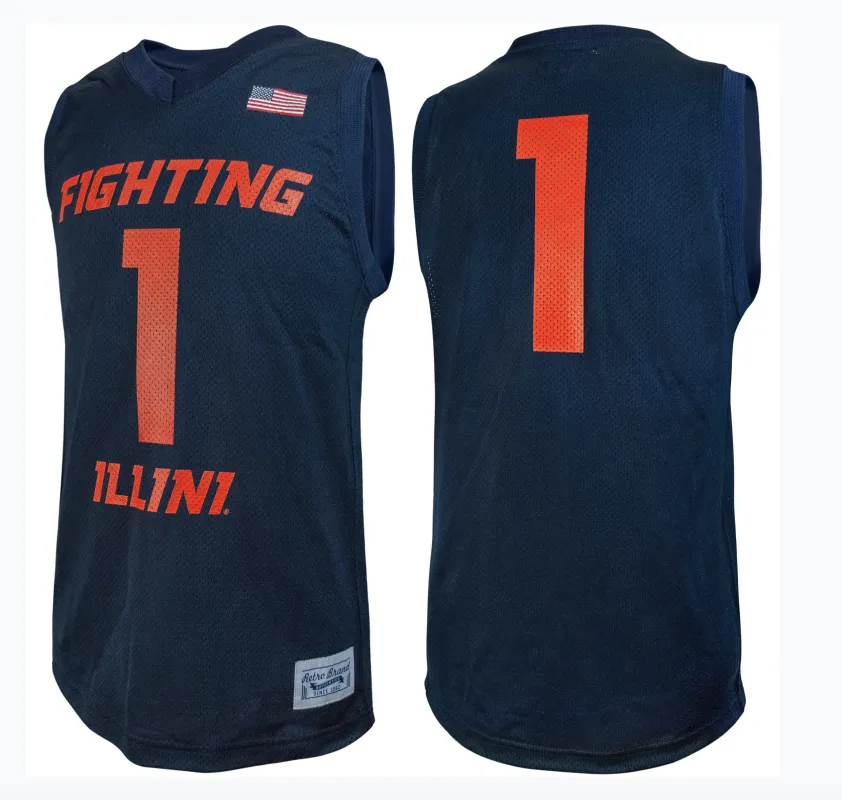Illinois Fighting Illini Throwback Jersey sold by Original Retro Brand